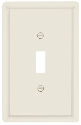 Solid Wood, Satinwood White Wallplate 29-200 Toggle