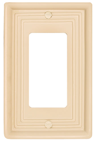 Solid Wood, Satinwood Ivory Wallplate 1Rocker 29-201 Rocker