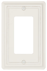 Petal White Solid Wood Wall Plate - 29-205TT