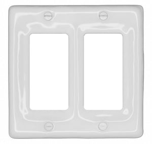 Kiln fired glossy white ceramic porcelain wall plate will accent your bath, spa, or kitchen, or any room where you desire a clean, expensive look that is easy to clean and stays sparkling white forever. A timeless and versatile accent that will prove its durability, high quality and beauty for years to come. Screws Included. Be careful not to over-tighten screws to avoid cracking the plate. Do not use automatic screwdrivers. Electrical Cover Plate size: 2 3/4" x 4 1/2", 6.98cm x 11.43cm.