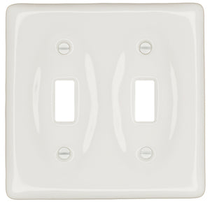 Kiln fired glossy white ceramic porcelain wall plate will accent your bath, spa, or kitchen, or any room where you desire a clean, expensive look that is easy to clean and stays sparkling white forever. A timeless and versatile accent that will prove its durability, high quality and beauty for years to come. Screws Included. Be careful not to over-tighten screws to avoid cracking the plate. Do not use automatic screwdrivers. Electrical Cover Plate size: 2 3/4" x 4 1/2", 6.98cm x 11.43cm