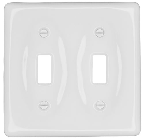 Kiln fired glossy white ceramic porcelain wall plate will accent your bath, spa, or kitchen, or any room where you desire a clean, expensive look that is easy to clean and stays sparkling white forever. A timeless and versatile accent that will prove its durability, high quality and beauty for years to come. Screws Included. Be careful not to over-tighten screws to avoid cracking the plate. Do not use automatic screwdrivers. Electrical Cover Plate size: 2 3/4