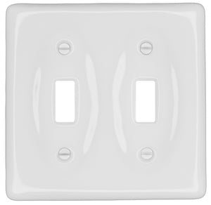 Kiln fired glossy white ceramic porcelain wall plate will accent your bath, spa, or kitchen, or any room where you desire a clean, expensive look that is easy to clean and stays sparkling white forever. A timeless and versatile accent that will prove its durability, high quality and beauty for years to come. Screws Included. Be careful not to over-tighten screws to avoid cracking the plate. Do not use automatic screwdrivers. Electrical Cover Plate size: 2 3/4" x 4 1/2", 6.98cm x 11.43cm.