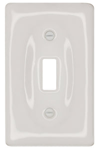 Kiln fired glossy white ceramic porcelain wall plate will accent your bath, spa, or kitchen, or any room where you desire a clean, expensive look that is easy to clean and stays sparkling white forever. A timeless and versatile accent that will prove its durability, high quality and beauty for years to come. Screws Included. Be careful not to over-tighten screws to avoid cracking the plate. Do not use automatic screwdrivers. Electrical Cover Plate size: 2 3/4" x 4 1/2", 6.98cm x 11.43cm. ppppppppp