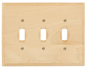 Solid Traditional Unfinished Wood Wall Plate - 4-411TT