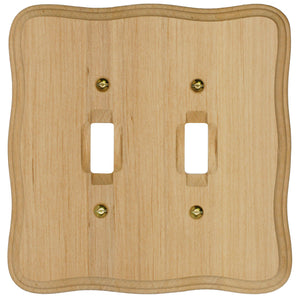 Solid Provincial Unfinished Wood Wall Plate - 4-420TT