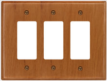 Load image into Gallery viewer, Solid Oak Wood, Switch plate, Wall plate, Cover, Triple Rocker 4-430
