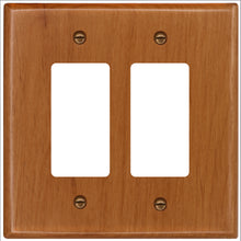 Load image into Gallery viewer, Solid Oak Wood, Switch plate, Wall plate, Cover, Double Rocker 4-430
