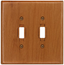 Load image into Gallery viewer, Solid Oak Wood, Switch plate, Wall plate, Cover, Double Toggle 4-430
