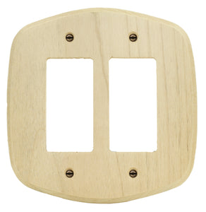 Old Country Unfinished Solid Wood Wall Plate DoubleToggle - 4-434TT