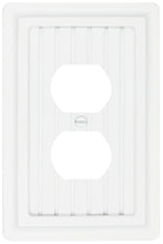 Load image into Gallery viewer, Solid Wood, Wainscott White Duplex Wallplate
