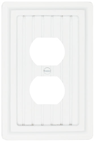 Solid Wood, Wainscott White Wallplate 4-436