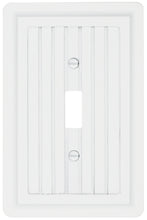 Load image into Gallery viewer, Solid Wood, Wainscott White 1Toggle Wallplate
