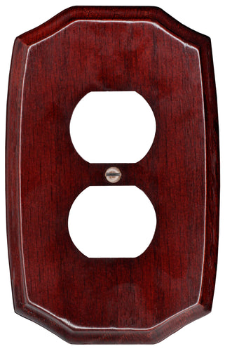 Solid Wood, Cafe Espresso Wallplate 1Duplex 4-438