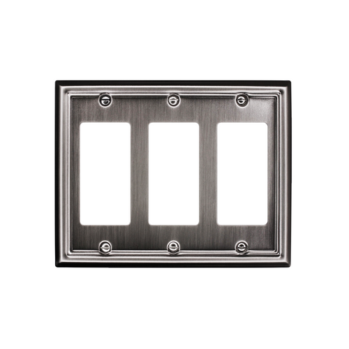 Decorative Metal Estate Satin Nickel 2-201 Triple Rocker