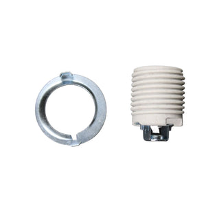 Porcelain Threaded Socket W/Screw Ring - LA888