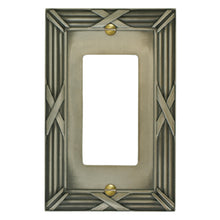 Load image into Gallery viewer, Decorative Bamboo Metal Crossed Pewter Single Rocker Wallplate
