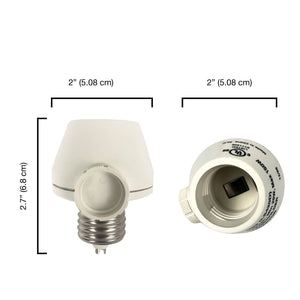 Incandescent Lamp Holder Socket Dimmer, White - D82