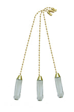 Load image into Gallery viewer, Crystal Ceiling Fan Pull with Beaded Chain - 3 Pack - FA114
