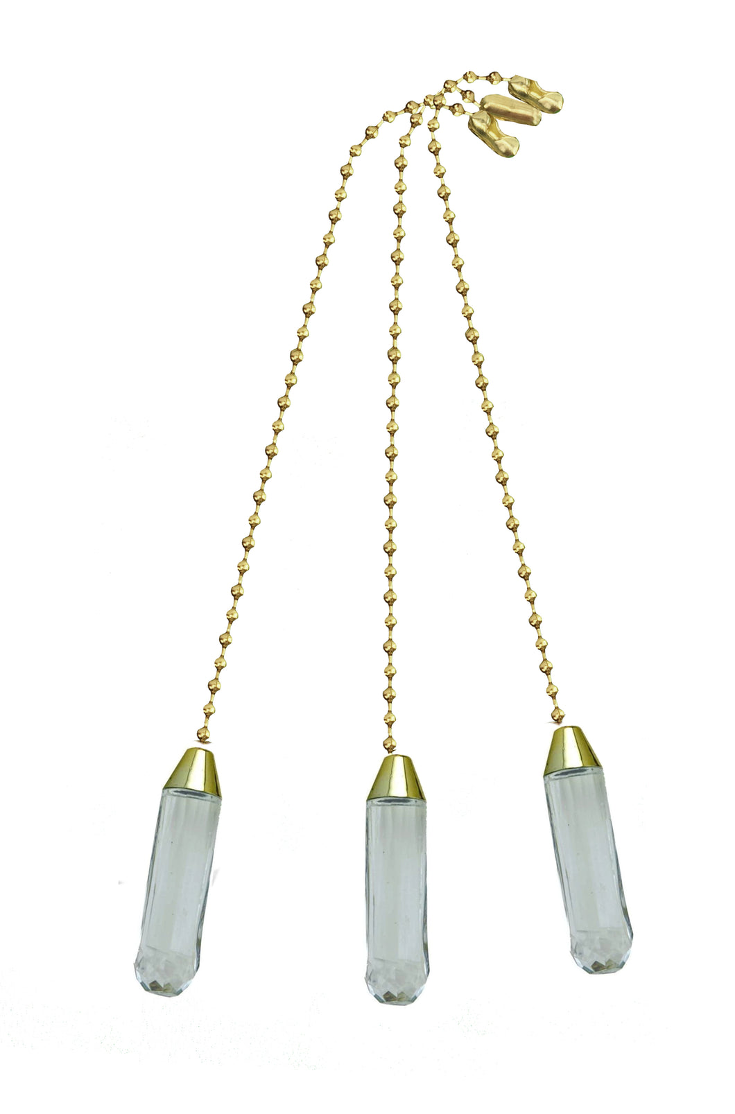 Crystal Ceiling Fan Pull with Beaded Chain - 3 Pack - FA114